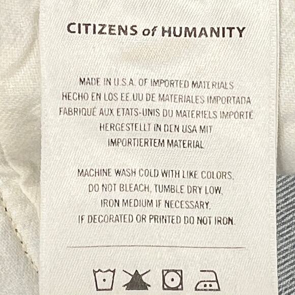 Citizens of Humanity Calista Curve Jeans 26" Exposed Zipper Balloon Barrel Leg - Picture 14 of 14